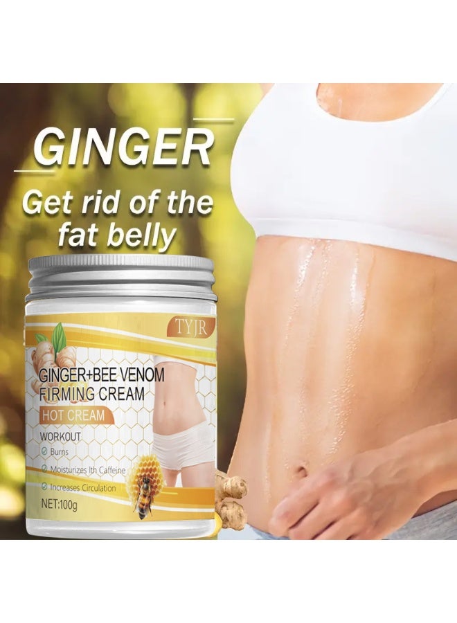 TYJR Ginger Bee Venom Firming Hot Cream | Fat Burning & Moisturizing, Sports-Grade Heating & Shaping 100g - Image 2